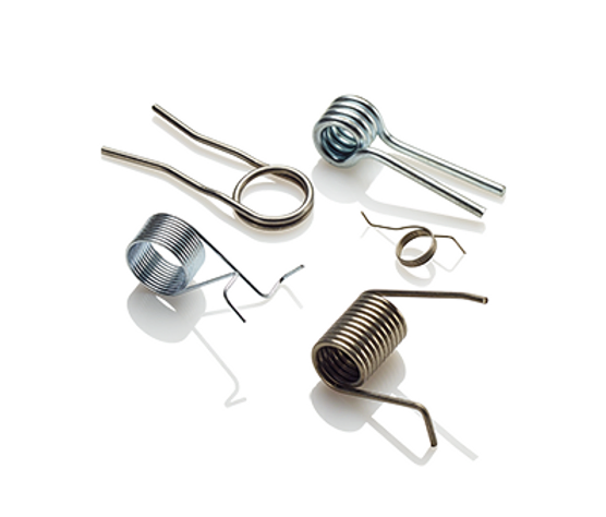 Torsion springs with unique ends