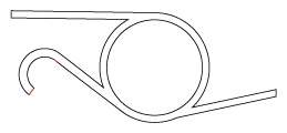 Line drawing of torsion spring